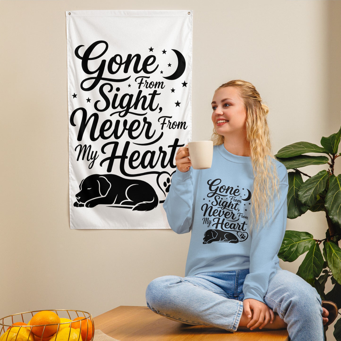Gone From Sight, Never From My Heart - Dog Memorial Sweatshirt – view 6