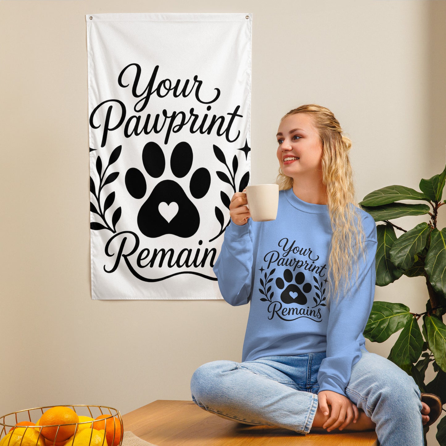 Your Pawprints Remain - Pet Memorial Sweatshirt – view 5
