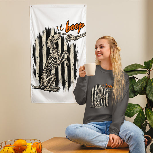 Skeleton Dog Boop Halloween sweatshirt, for dog parents, product view 1