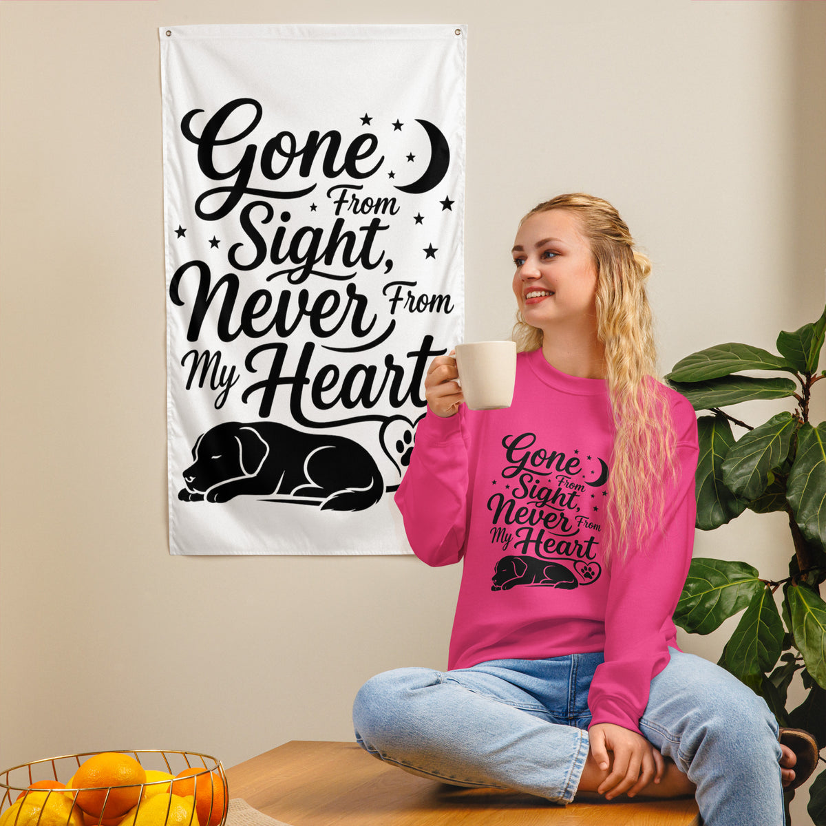 Gone From Sight, Never From My Heart - Dog Memorial Sweatshirt – view 2