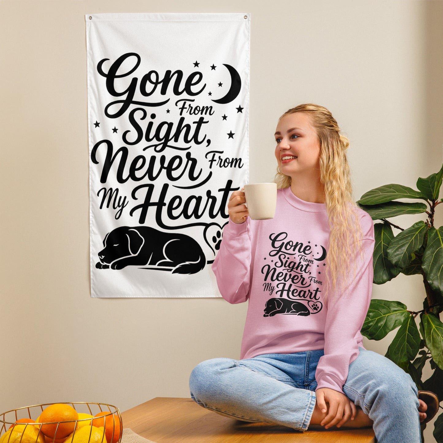 Gone From Sight, Never From My Heart - Dog Memorial Sweatshirt – view 9
