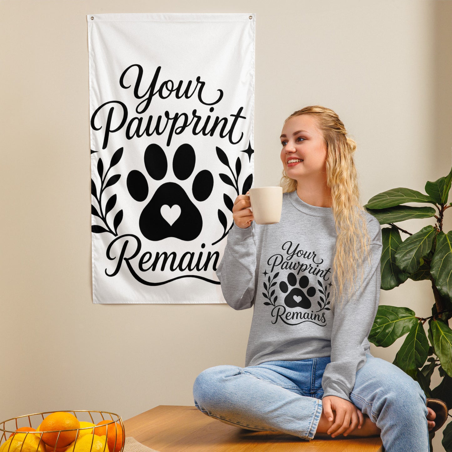 Your Pawprints Remain - Pet Memorial Sweatshirt – view 7