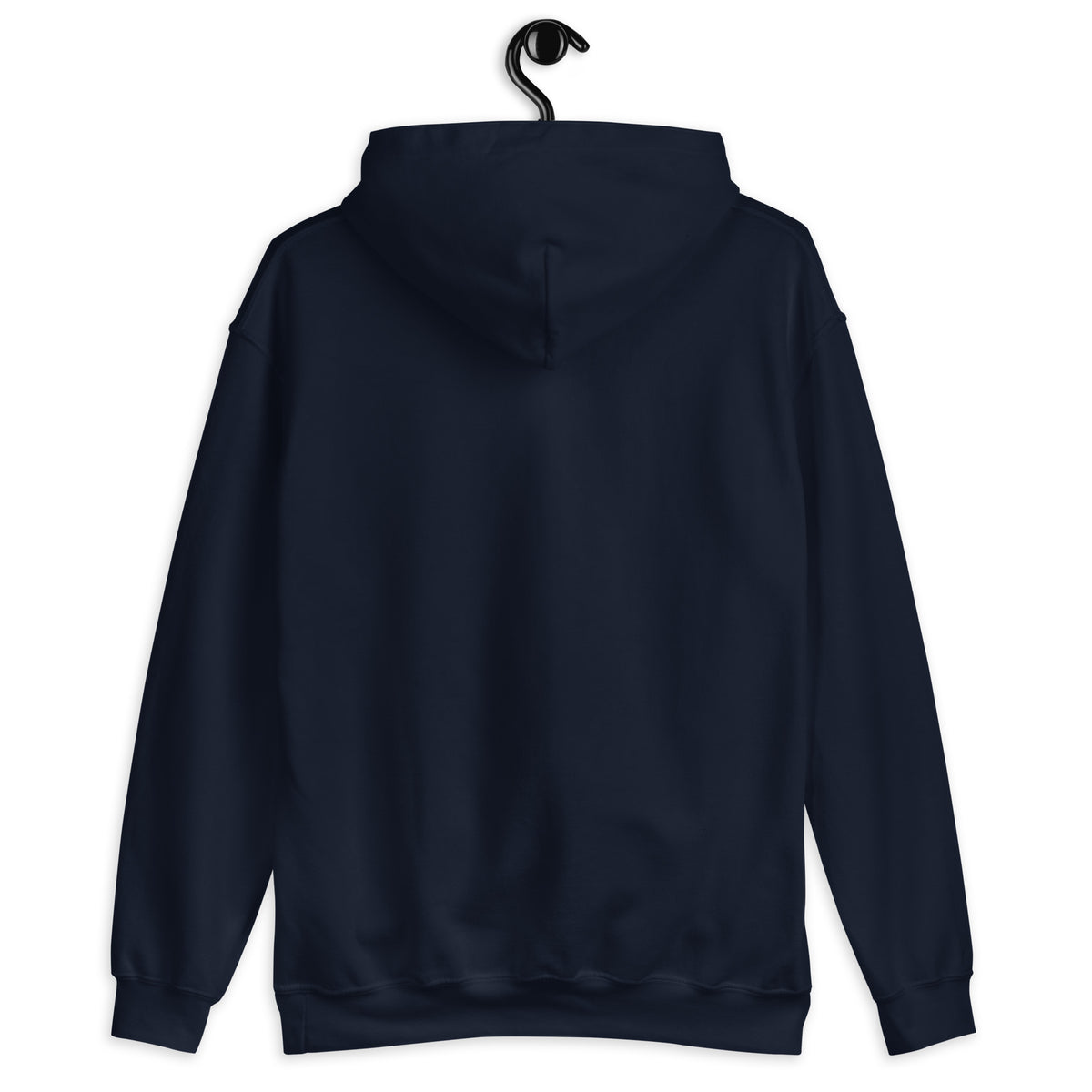 Dogs Make Me Happy Humans Make My Head Hurt hoodie in Navy, back view