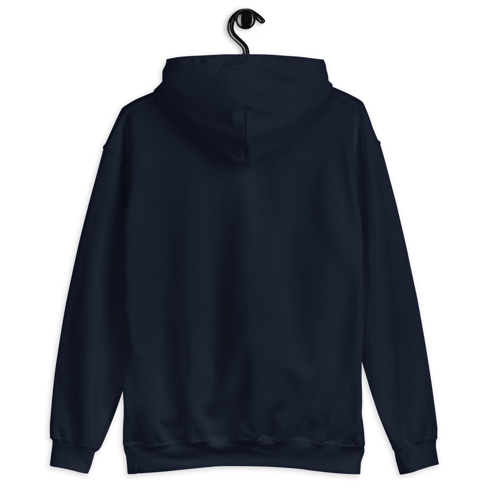 Dogs Make Me Happy Humans Make My Head Hurt hoodie in Navy, back view