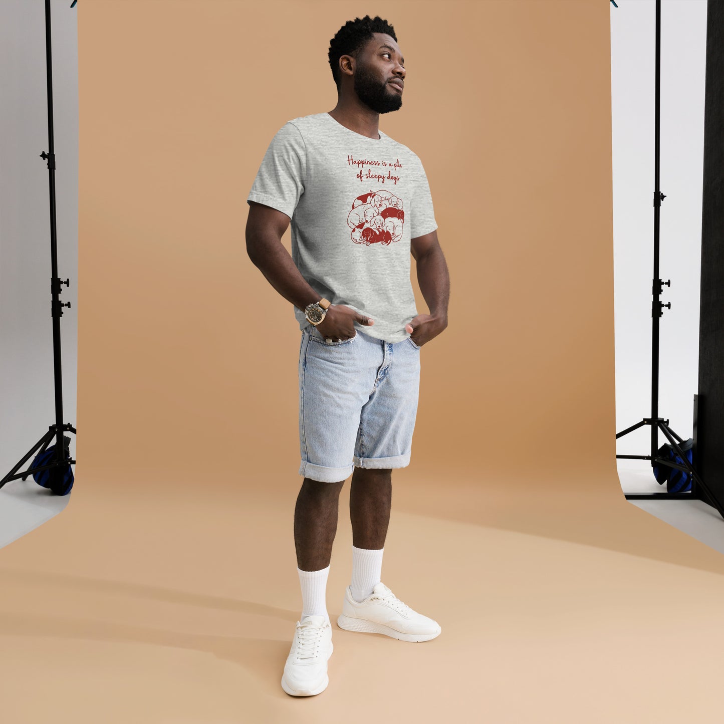 Happiness Is a Pile of Sleepy Dogs Tee – view 7