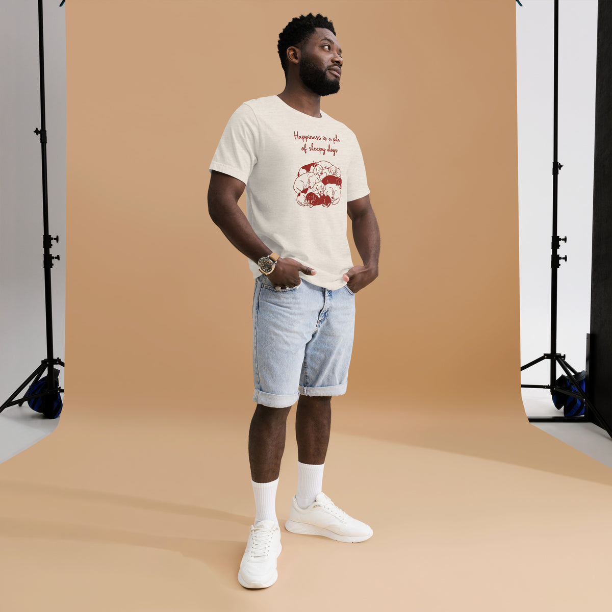 Happiness Is a Pile of Sleepy Dogs Tee – view 9