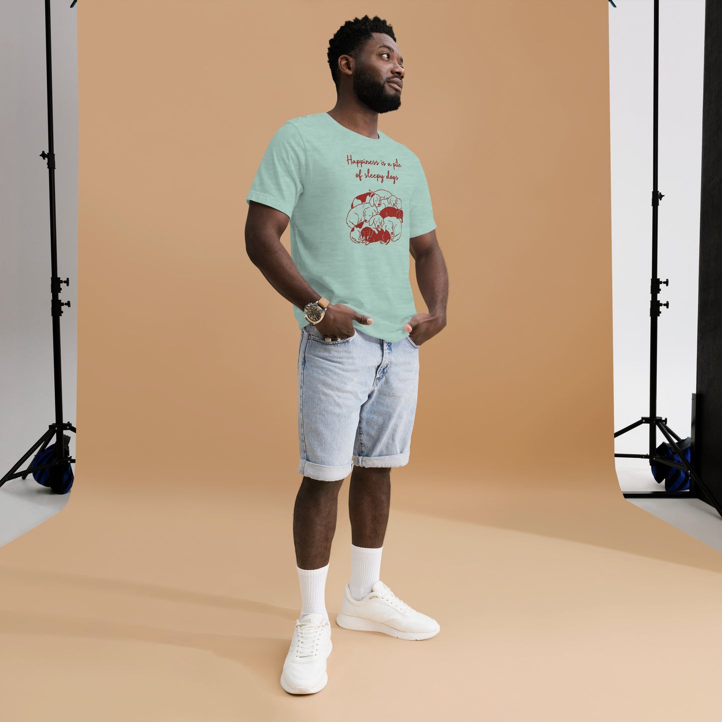 Happiness Is a Pile of Sleepy Dogs Tee – view 5