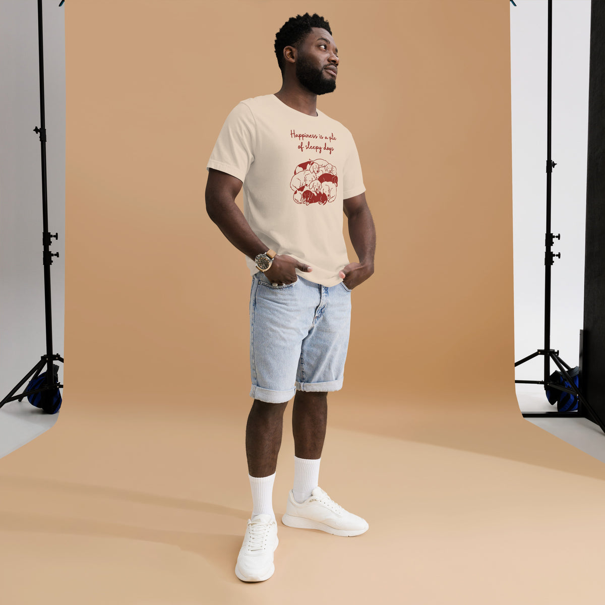 Happiness Is a Pile of Sleepy Dogs Tee – view 8