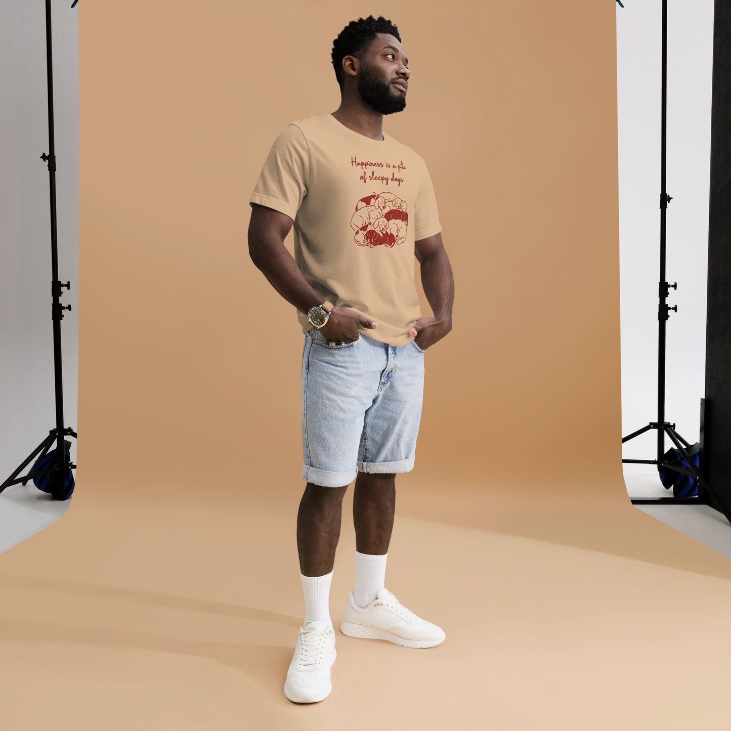 Happiness Is a Pile of Sleepy Dogs Tee – view 4