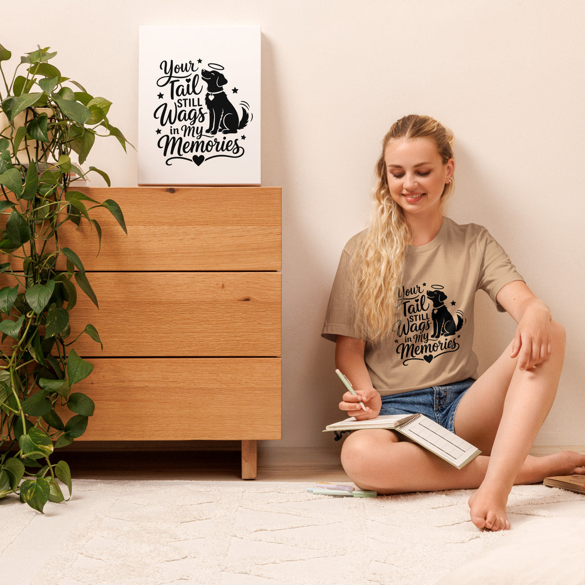Your Tail Still Wags in My Memories - Dog Memorial Tee – view 5