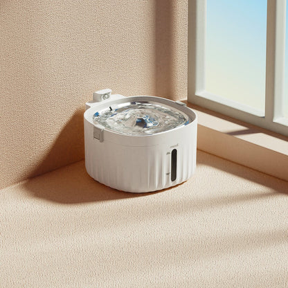 Wireless Smart Ceramic Pet Water Fountain — 2L, Motion Sensor